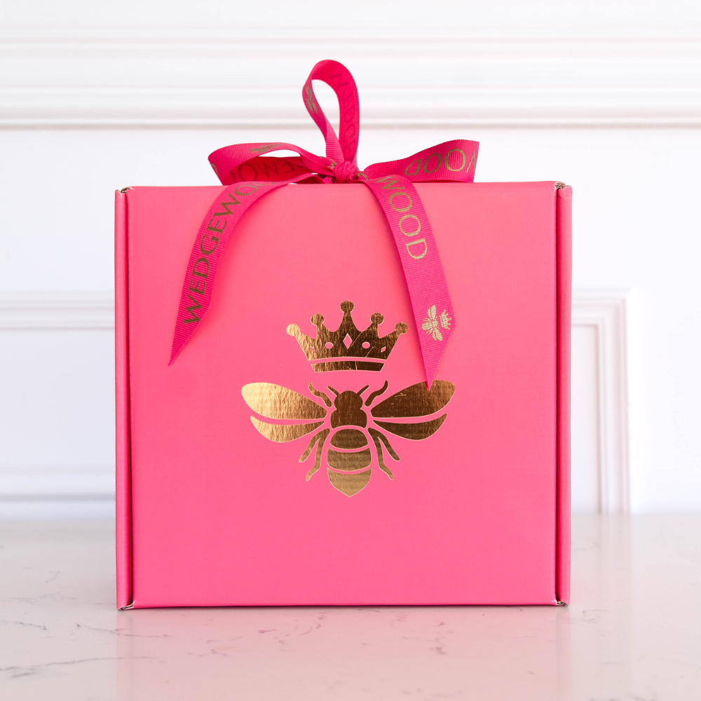 Small Printed Hamper Box - Dark Pink | Wedgewood Nougat