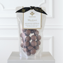 Load image into Gallery viewer, Macalettes - Milk Belgian Chocolate &amp; Sea Salt - Enrobed Macadamias | Wedgewood Nougat
